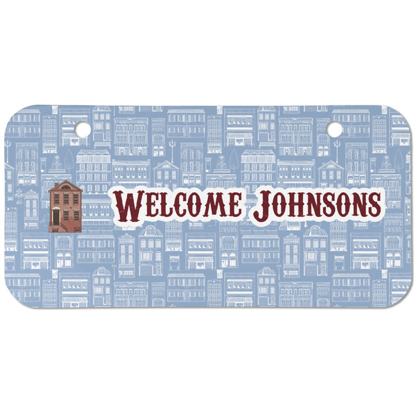 Custom Housewarming Mini/Bicycle License Plate (2 Holes) (Personalized)