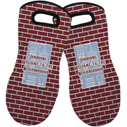 Housewarming Neoprene Oven Mitts - Set of 2 w/ Name or Text