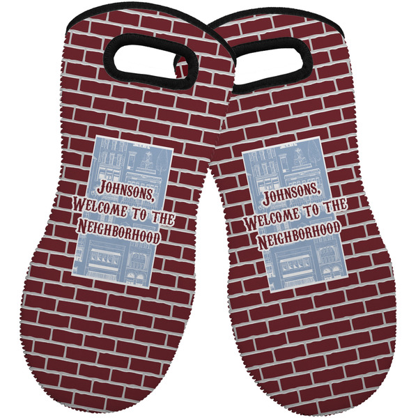 Housewarming Neoprene Oven Mitt -Set of 2 - Front