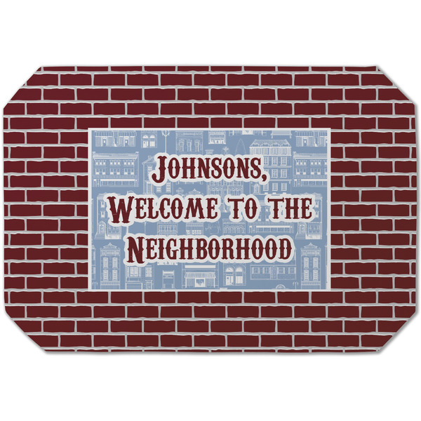 Custom Housewarming Dining Table Mat - Octagon (Single-Sided) w/ Name or Text