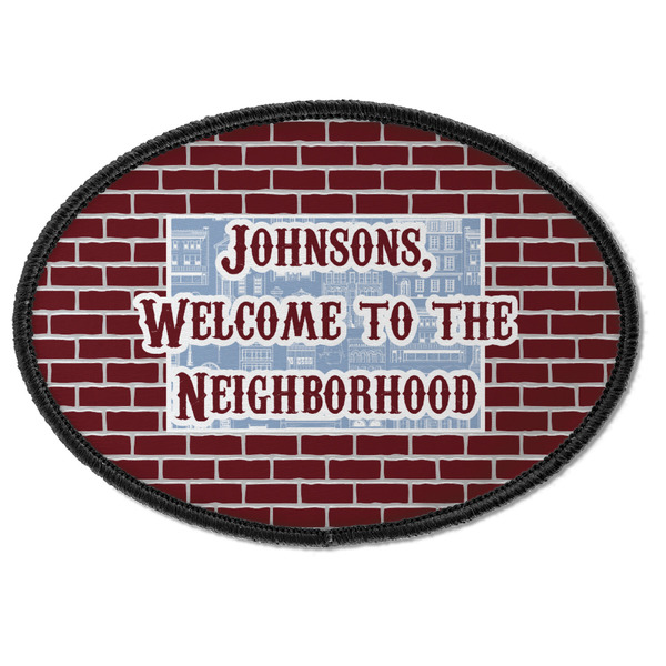 Custom Housewarming Iron On Oval Patch w/ Name or Text