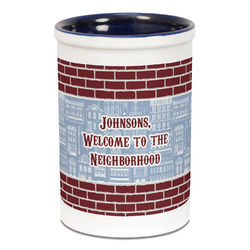 Housewarming Ceramic Pencil Holders - Blue