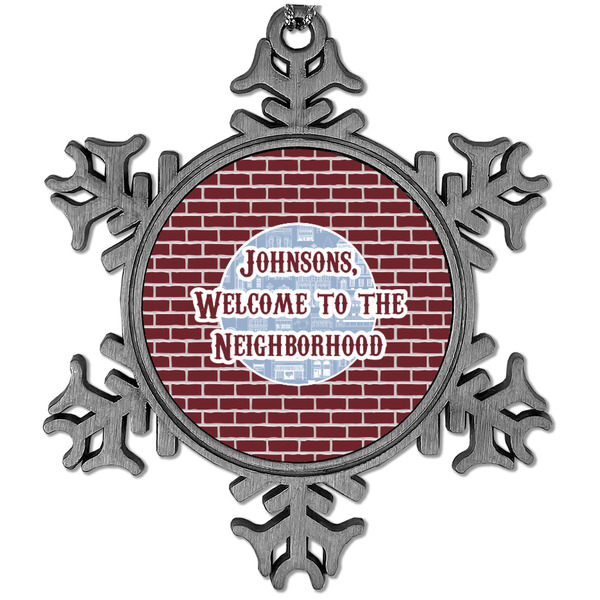 Custom Housewarming Vintage Snowflake Ornament (Personalized)