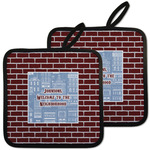 Housewarming Pot Holders - Set of 2 w/ Name or Text