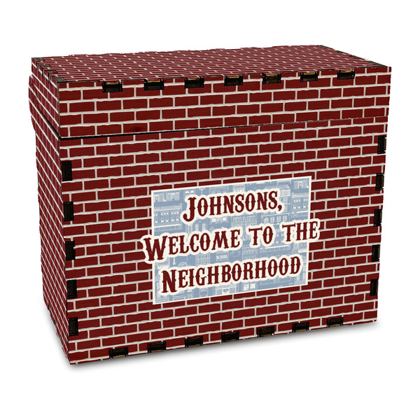 Custom Housewarming Wood Recipe Box - Full Color Print (Personalized)