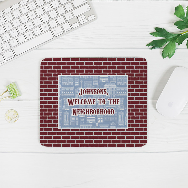 Housewarming Rectangular Mouse Pad - LIFESTYLE 2