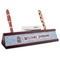 Housewarming Red Mahogany Nameplate with Business Card Holder (Personalized)