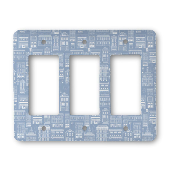 Custom Housewarming Rocker Style Light Switch Cover - Three Switch