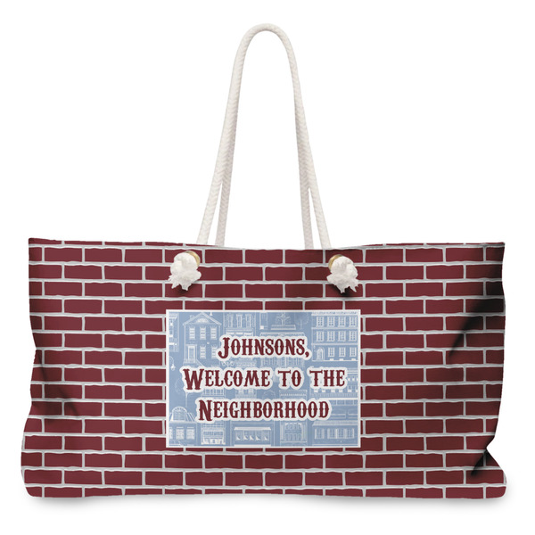 Custom Housewarming Large Tote Bag with Rope Handles (Personalized)