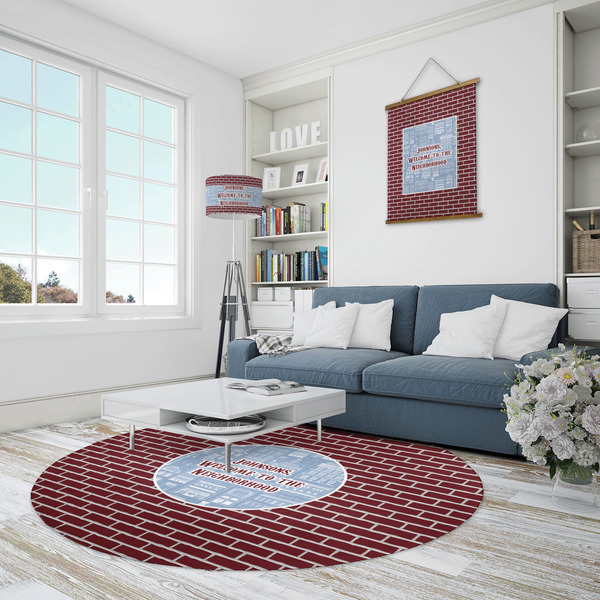 Housewarming Round Area Rug - IN CONTEXT