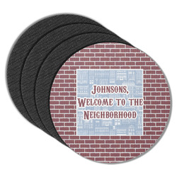 Housewarming Round Rubber Backed Coasters - Set of 4 (Personalized)