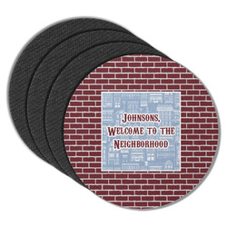 Housewarming Round Rubber Backed Coasters - Set of 4 (Personalized)