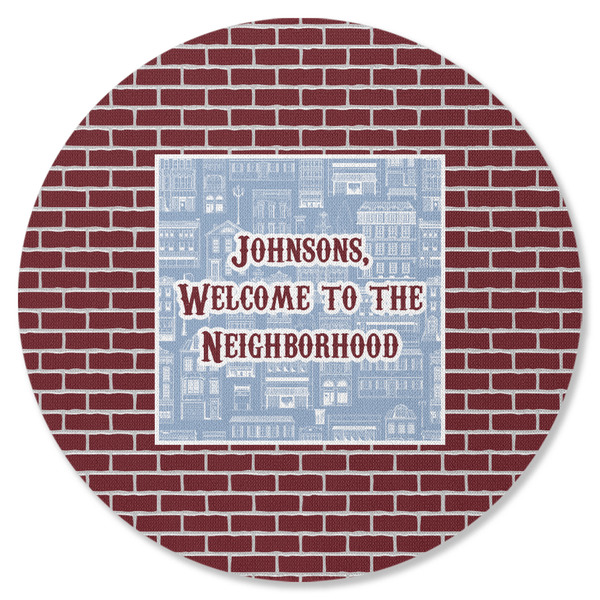 Custom Housewarming Round Rubber Backed Coaster (Personalized)