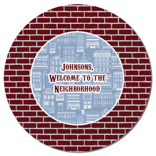 Housewarming Round Fridge Magnet - FRONT