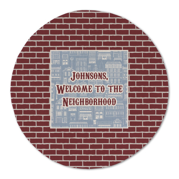 Housewarming Round Linen Placemats - FRONT (Double Sided)