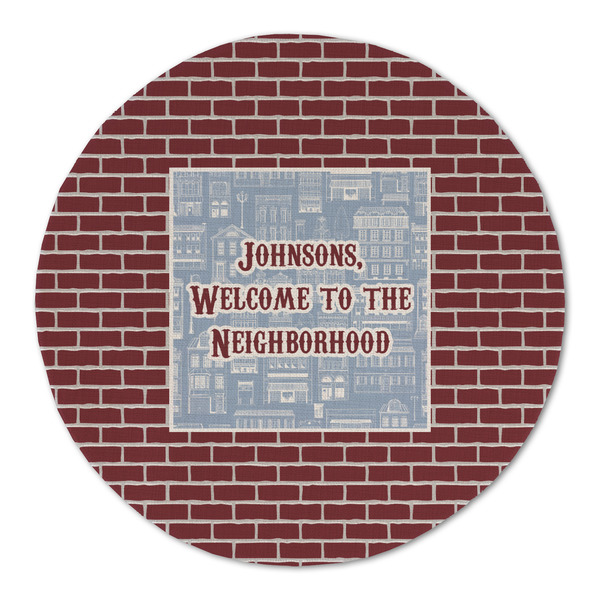 Custom Housewarming Round Linen Placemat - Single Sided (Personalized)