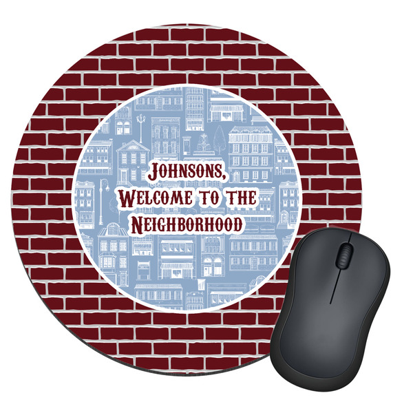 Custom Housewarming Round Mouse Pad (Personalized)