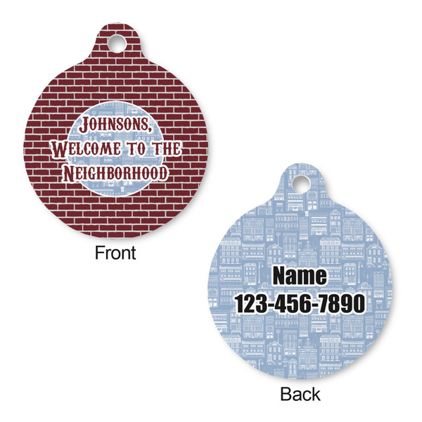 Housewarming Round Pet Tag - Front & Back