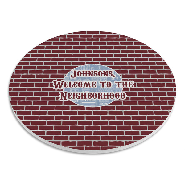 Housewarming Round Stone Trivet - Angle View