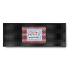 Housewarming Rubber Bar Mat (Personalized)
