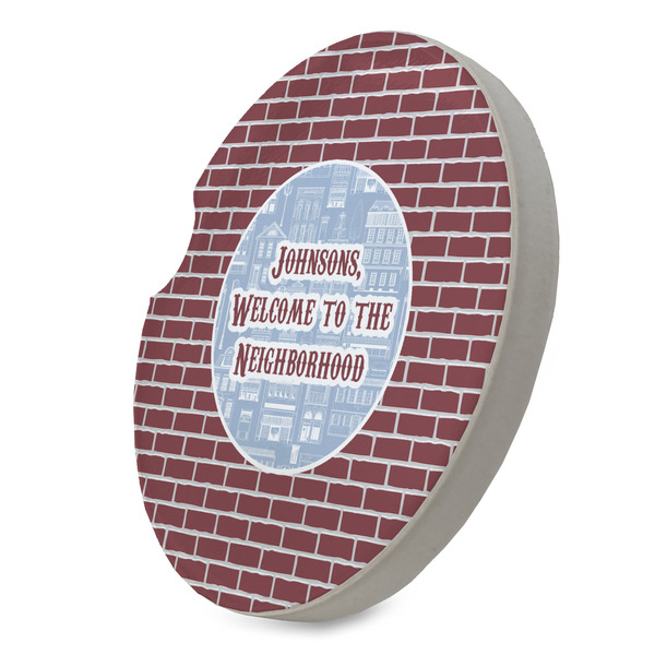 Housewarming Sandstone Car Coaster - STANDING ANGLE