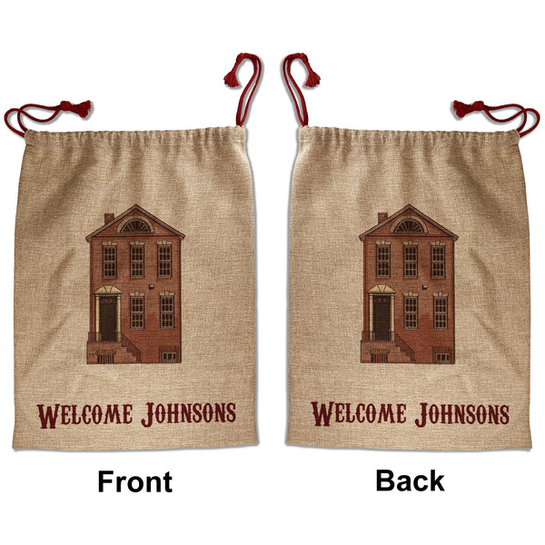 Housewarming Santa Bag - Front and Back