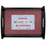 Housewarming Black Wooden Tray - Large (Personalized)