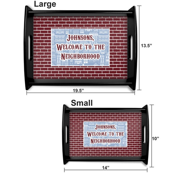 Housewarming Serving Tray Black Sizes