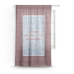 Housewarming Sheer Curtain (Personalized)