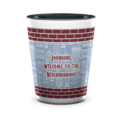 Housewarming Ceramic Shot Glass - 1.5 oz - Two Tone - Single (Personalized)