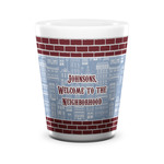 Housewarming Ceramic Shot Glass - 1.5 oz - White - Set of 4 (Personalized)