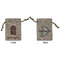 Housewarming Small Burlap Gift Bag - Front and Back