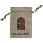 Housewarming Small Burlap Gift Bag - Front (Personalized)