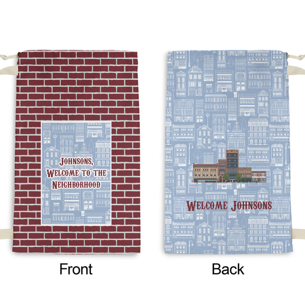 Housewarming Small Laundry Bag - Front & Back View