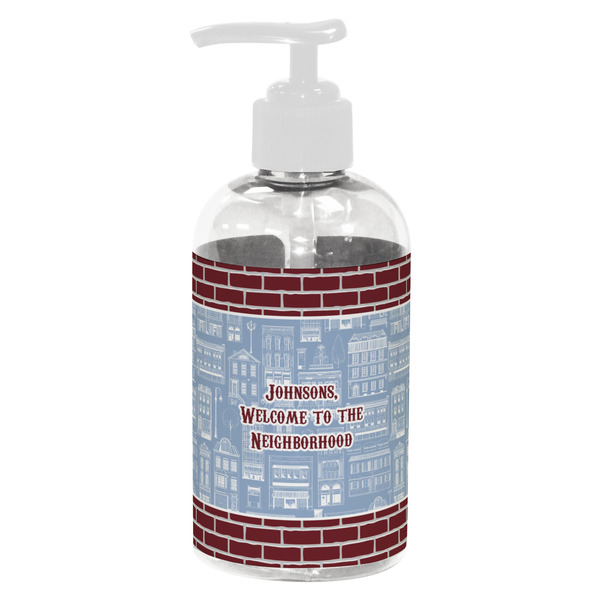 Custom Housewarming Plastic Soap / Lotion Dispenser (8 oz - Small - White) (Personalized)