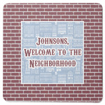 Housewarming Square Rubber Backed Coaster (Personalized)