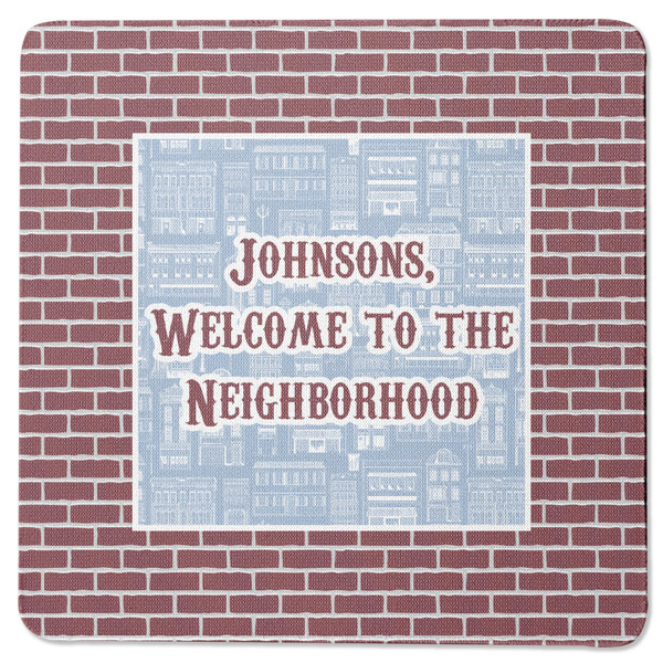 Custom Housewarming Square Rubber Backed Coaster (Personalized)