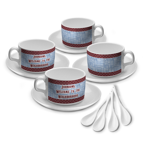 Custom Housewarming Tea Cup - Set of 4 (Personalized)