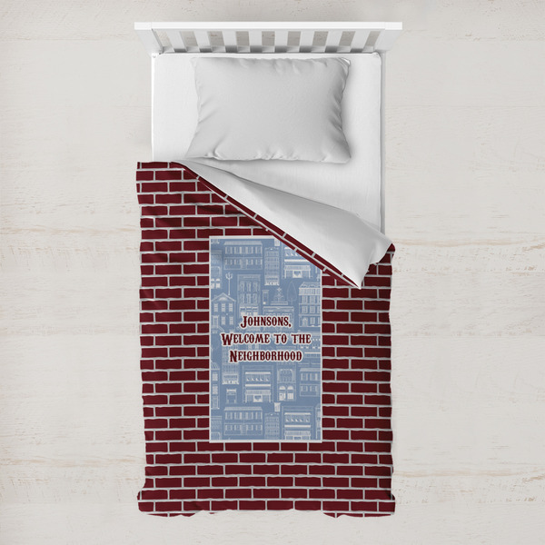 Custom Housewarming Toddler Duvet Cover w/ Name or Text