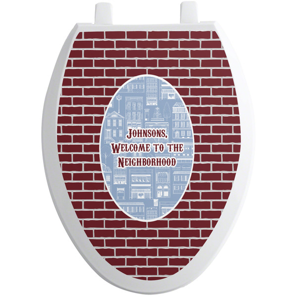Welcome To The Neighborhood Toilet Seat Decal Elongated