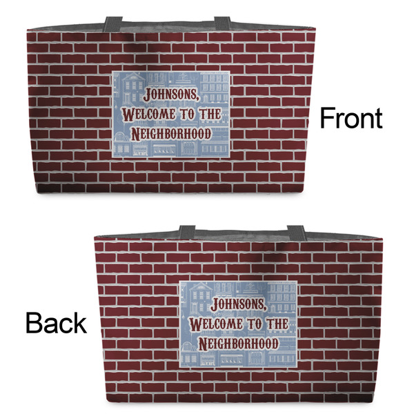 Housewarming Tote w/Black Handles - Front & Back Views