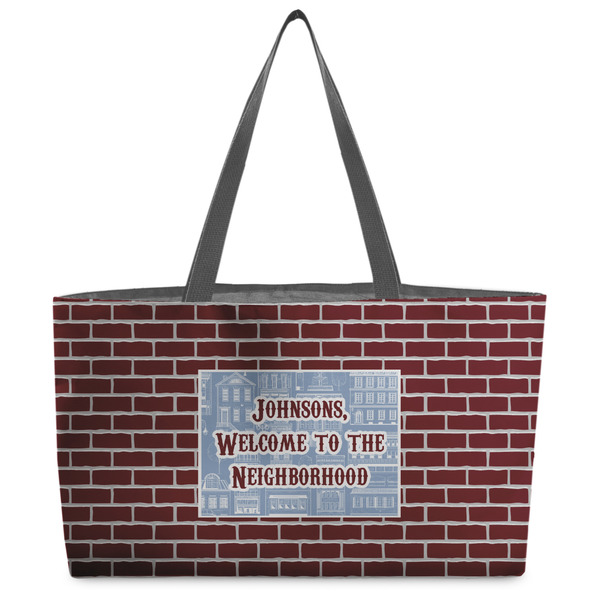 Custom Housewarming Beach Totes Bag - w/ Black Handles (Personalized)