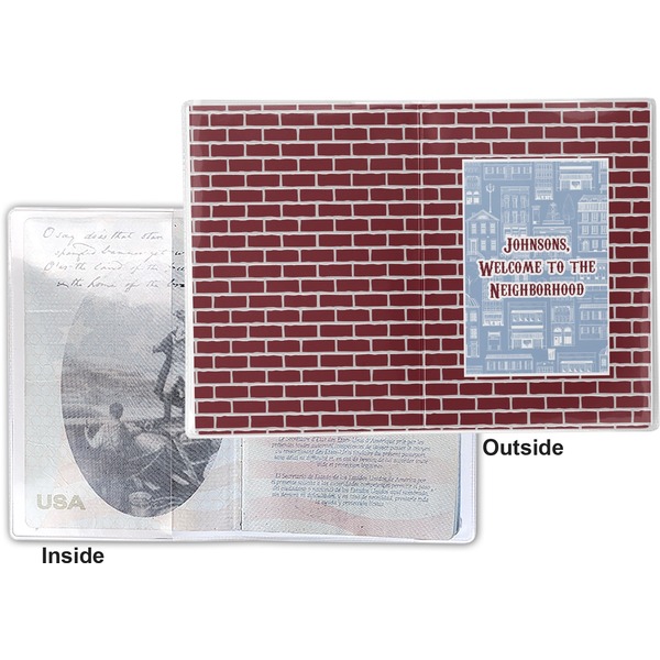Housewarming Vinyl Passport Holder - Flat Front and Back