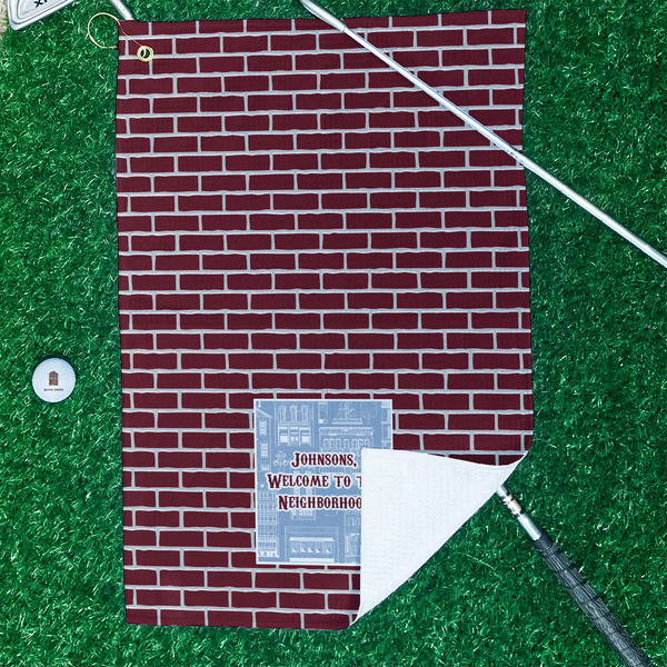Housewarming Waffle Weave Golf Towel - In Context