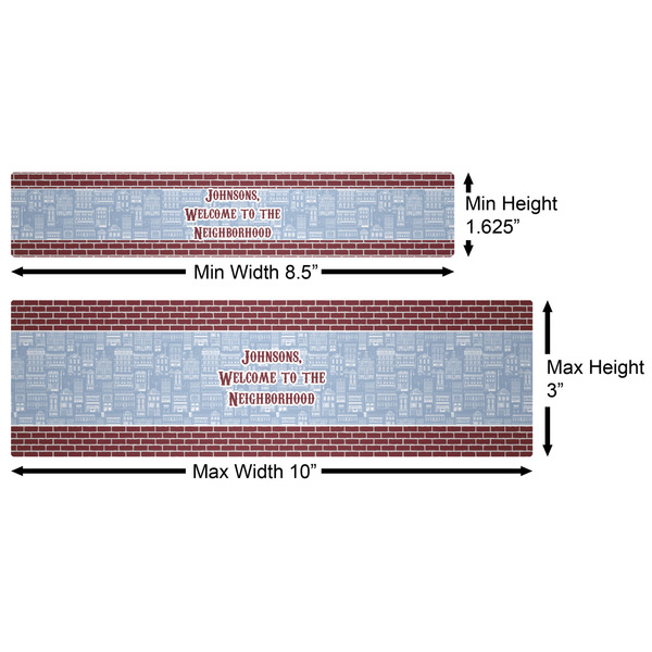 Housewarming Water Bottle Labels w/ Dimensions