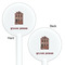 Housewarming White Plastic 5.5" Stir Stick - Double Sided - Round - Front & Back