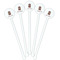 Housewarming White Plastic 5.5" Stir Stick - Fan View
