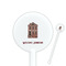 Housewarming 5.5" Round Plastic Stir Sticks - White - Double Sided (Personalized)