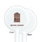 Housewarming White Plastic 5.5" Stir Stick - Single Sided - Round - Front & Back
