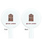 Housewarming White Plastic 7" Stir Stick - Double Sided - Round - Front & Back